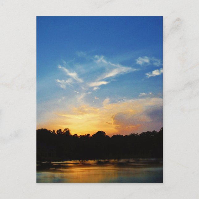 Mountain Sjö Sunset Vykort (Framsida)