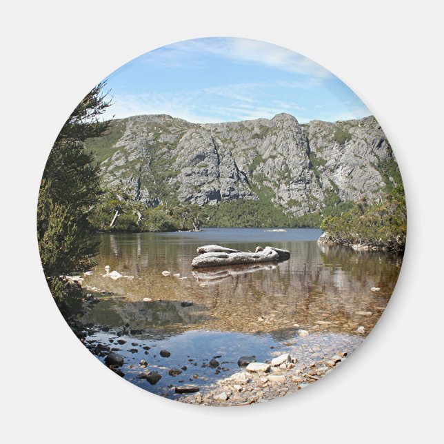 Mountain sjö, Tasmania, Australien Magnet (Framsidan)