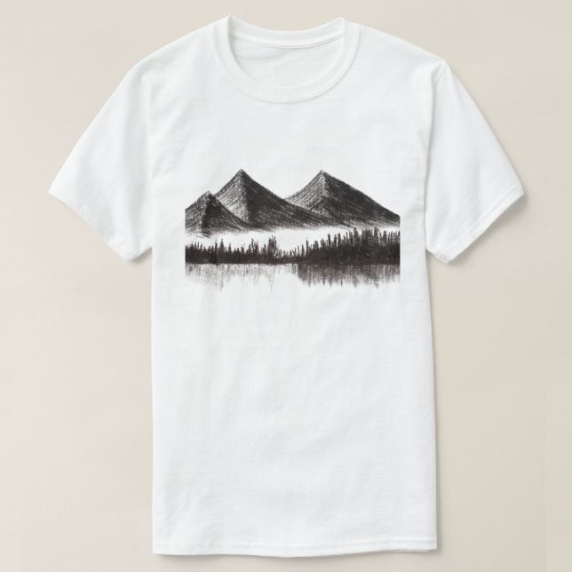 Mountain Sketch T Shirt (Design framsida)