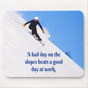 Mountain Ski Slopes Fresh Snö Fall Skiing Funny Musmatta
