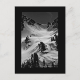 Mountain Snö Spår Vykort