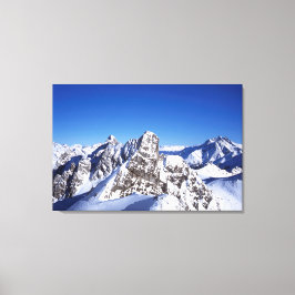 Mountain St Anton Austria Helgdag Card Canvastryck