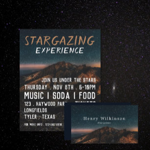 Mountain Stargazer, Planetarium Event Advertising Reklamblad