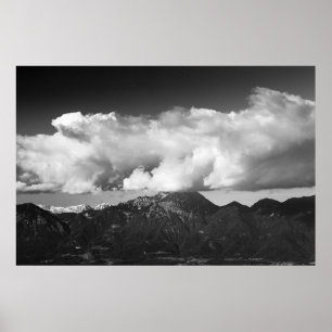 Mountain Storžič, Slovenien under molnen Poster