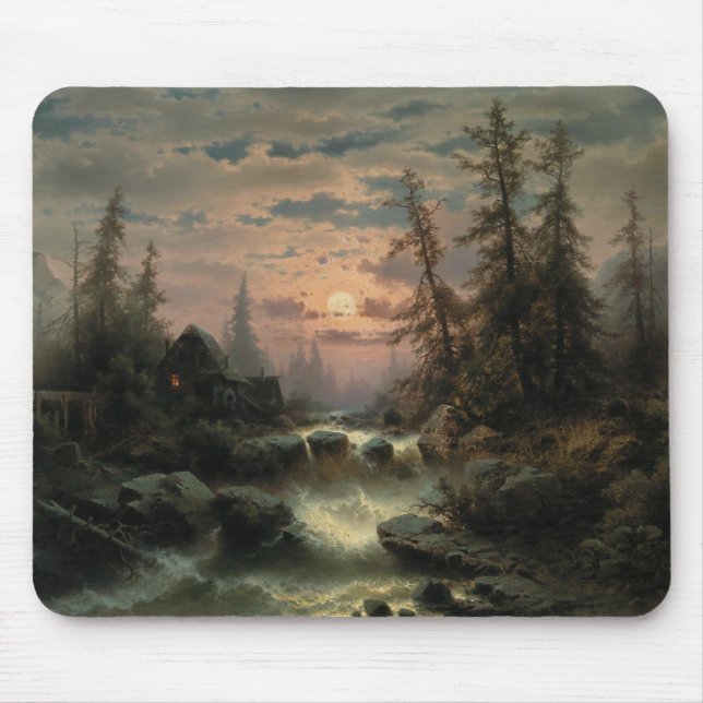 Mountain Stream i Moonlight - Albert Rieger Musmatta (Framsidan)