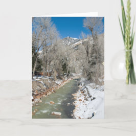 Mountain Stream i Winter Helgkort