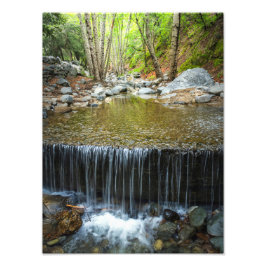 Mountain Stream Waterfall – Nature Landscape Print Fototryck