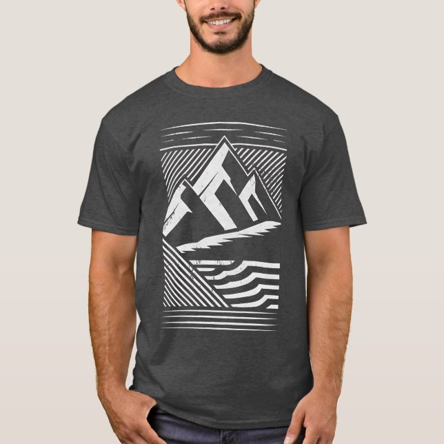 Mountain Stripes Outdoor T Shirt (Framsida)
