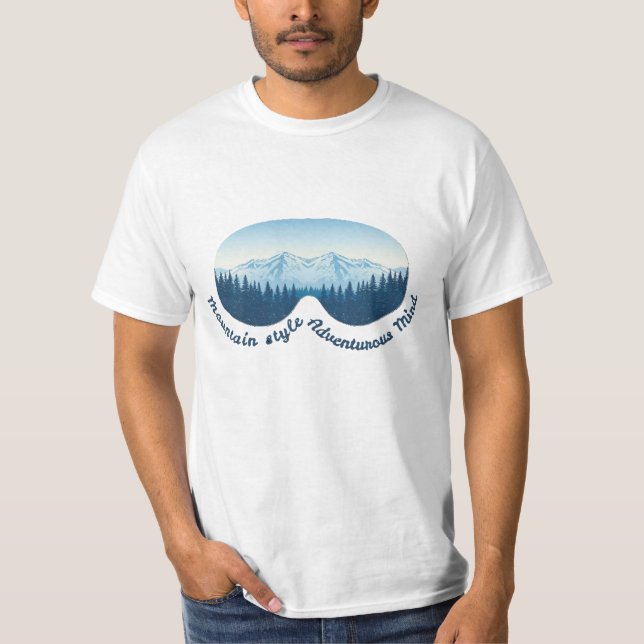 Mountain Style, Äventyrlig Sinnesstämning: Skidgla T Shirt (Framsida)