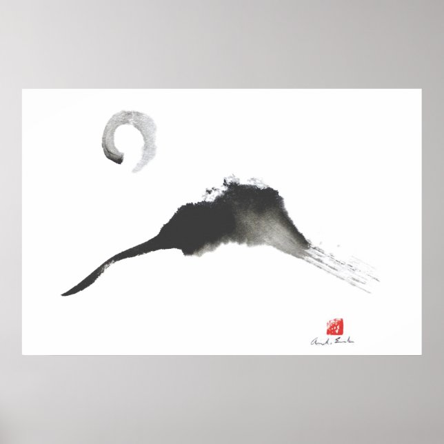 Mountain, Sumi-e Poster (Framsidan)