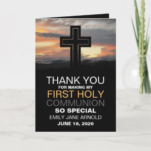 Mountain Sunrise, First Heliga Communion Tack Kort