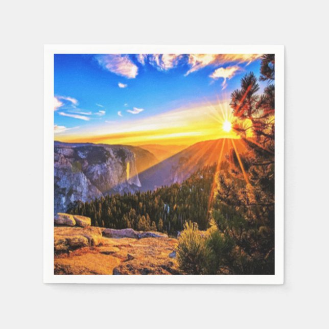 Mountain Sunrise-foto Pappersservett (Framsidan)
