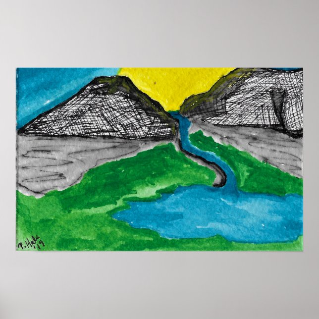Mountain Sunrise Poster (Framsidan)