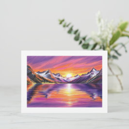 Mountain Sunset Anteckningskort