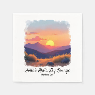 Mountain Sunset Cocktail Napkins Pappersservett