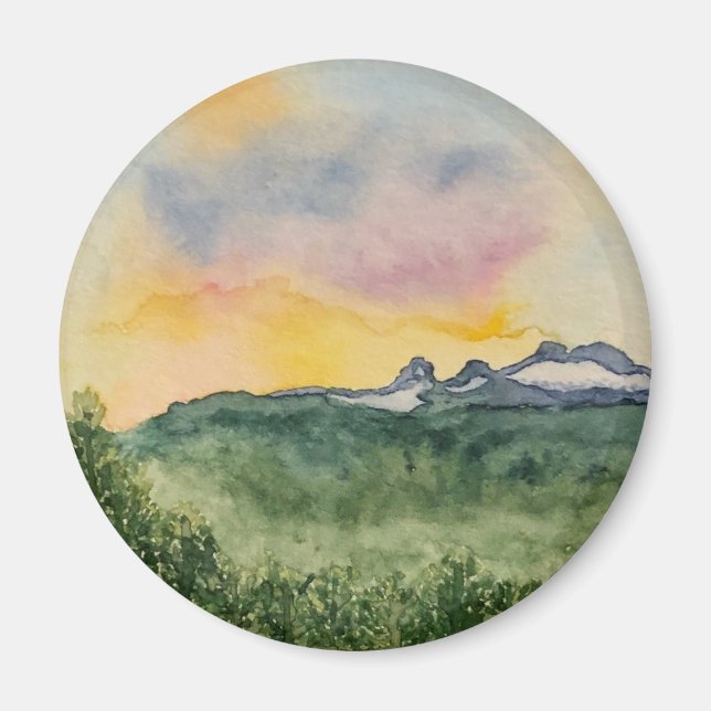 Mountain Sunset Magnet (Framsidan)