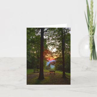 mountain sunset notecard (blank inside) kort