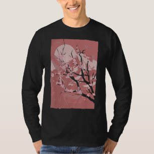 Mountain Sunset Rosa Flower Japan Sakura Cherry Bl T Shirt