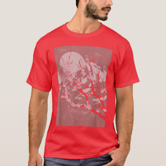 Mountain Sunset Rosa Flower Japan Sakura Cherry Bl T Shirt