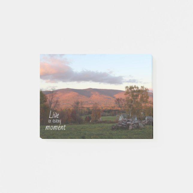 Mountain Sunset Sticky-anteckningar Post-it Block (Framsida)