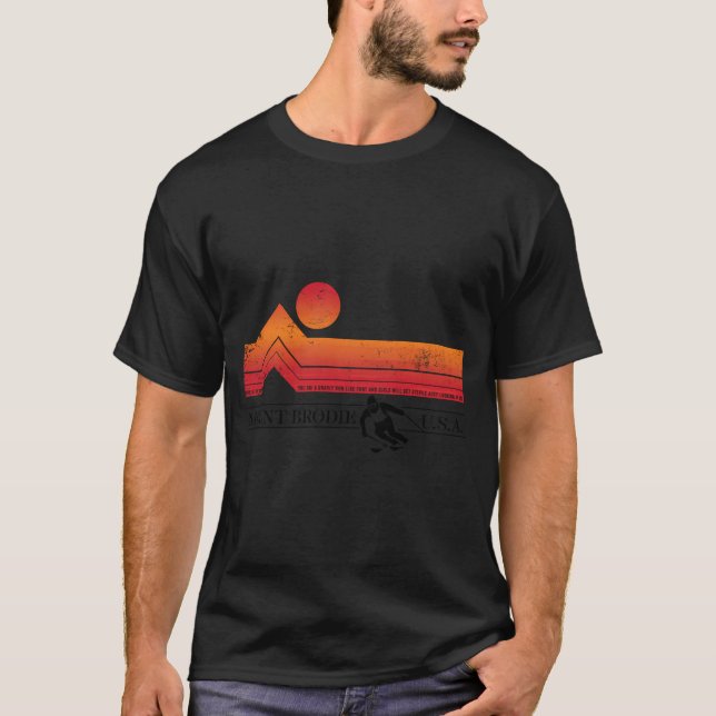 Mountain Sunset T Shirt (Framsida)