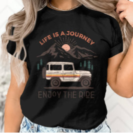 Mountain Sunset- Traveler Gift- Life är en resa T Shirt