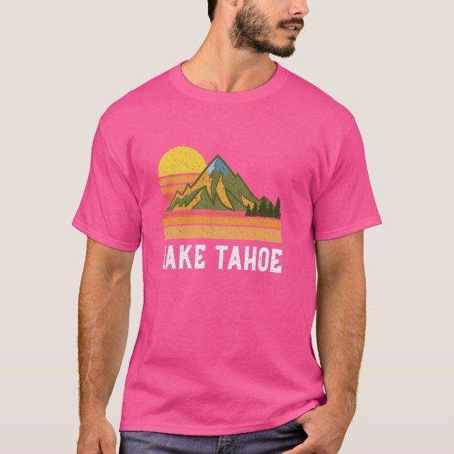 Mountain Sunset Vacation Gift-Sjö Tahoe T Shirt (Framsida)
