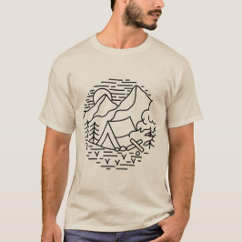 Mountain Tält Camping T Shirt