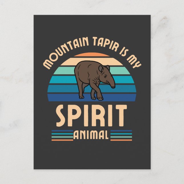 Mountain Tapir är mitt spritdjur Vykort (Framsida)