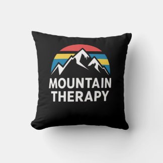 Mountain Therapy Retro Solnedgång Utomhus Äventyr Kudde