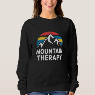 Mountain Therapy Retro Solnedgång Utomhus Äventyr T Shirt