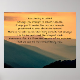 Mountain Thmet Inspirational Poetry Poster