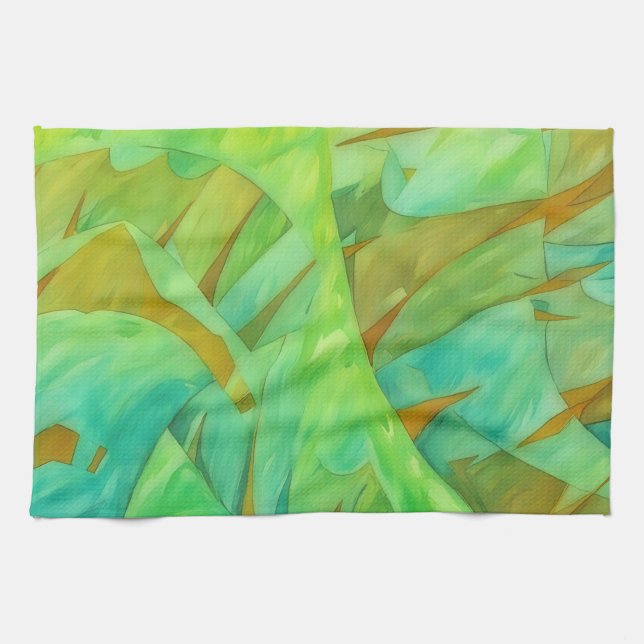 Mountain Thrills Abstract Artsy Kitchen Towel Kökshandduk (Horisontell)
