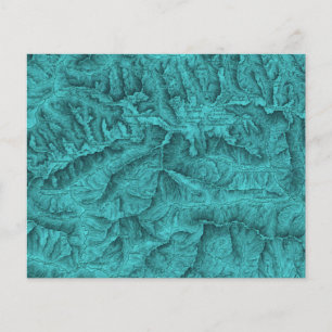 Mountain Topography Karta Blue
