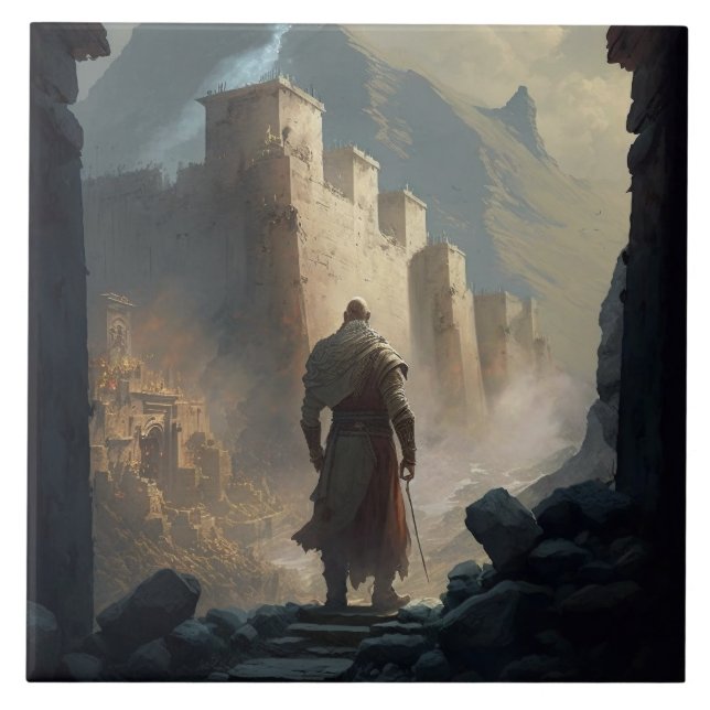 Mountain Town Siege Kakelplatta (Framsidan)