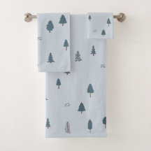 Mountain Träd Blue Bird Boy Bathroom