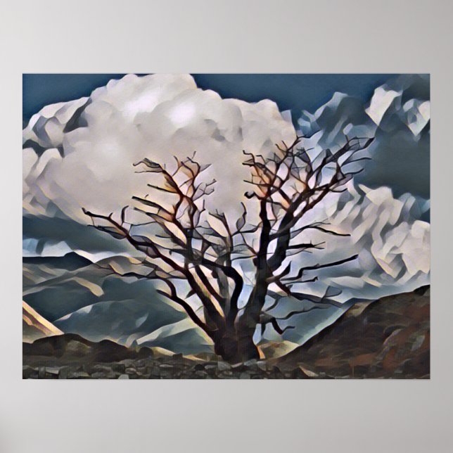 MOUNTAIN TRÄD POSTER (Framsidan)