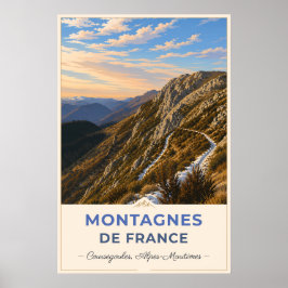 Mountain Trail Through the French Alps Poster