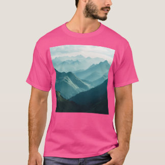 Mountain Valley Landcape Mountains Wall Art Acti T Shirt