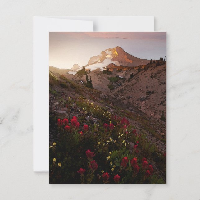 Mountain Valley Sunset Watercolor (Framsida)