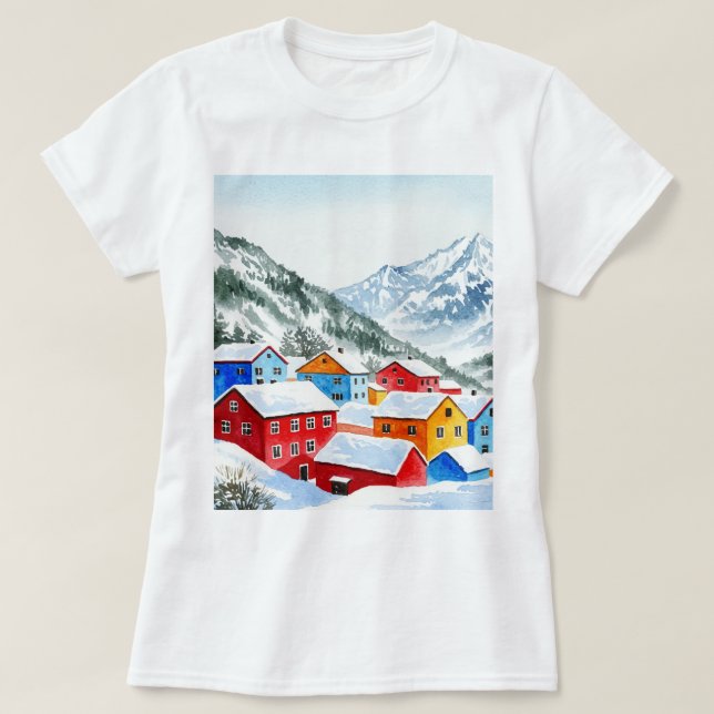 Mountain village t shirt (Design framsida)