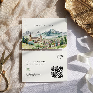 Mountain Village Town   Bröllop OSA för QR-kod