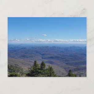 Mountain Vista View from Grandfather Mountain, NC Vykort