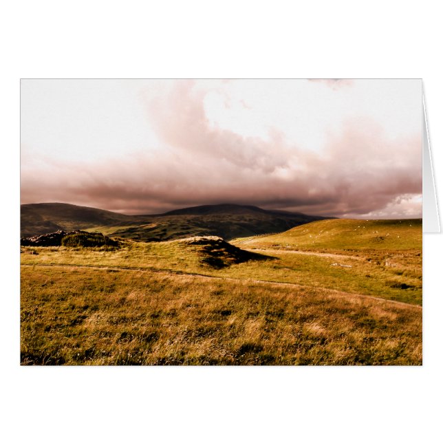 MOUNTAIN-VYER, WALES-kort Hälsningskort (Framsidan Horizontal)