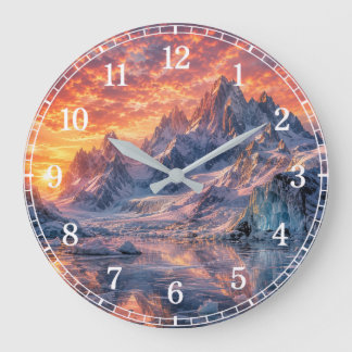 Mountain Wall Clock — Nature-Inspired Design Stor Klocka