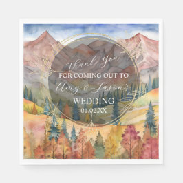 Mountain Watercolor Scenery Destination Wedding C Pappersservett
