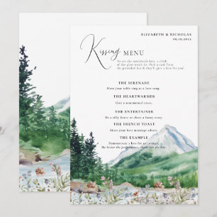 Mountain Wildblomma Bröllop Kissing Game