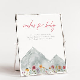 Mountain Wildblomma Önskemål for Baby Sign