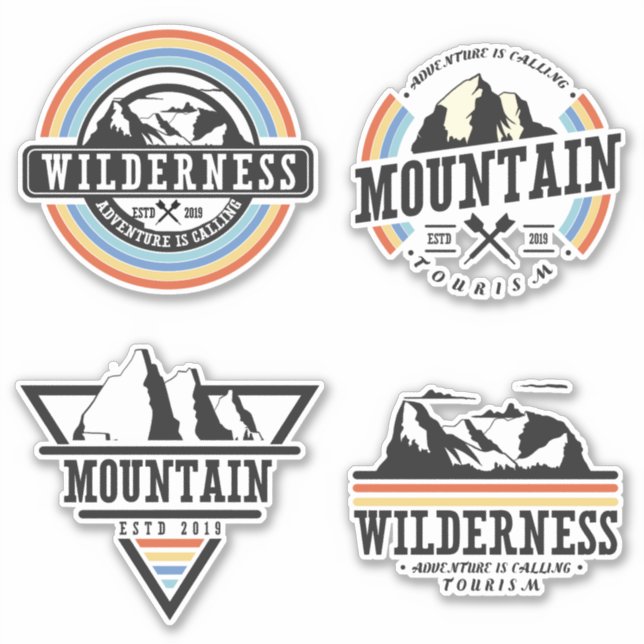 Mountain Wilderness Badge Klistermärken (Framsida)