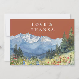 Mountain Wildflower Terracotta Wedding Photo Tack Kort